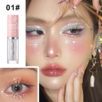 Lesk Kvapaliny Eyeshadow Zvýrazňovač Nepremokavé Dlho-Trvajúce Pearlescent Trblietavé Očné Tiene Sequin Eye Kozmetika Kórejský Make-Up