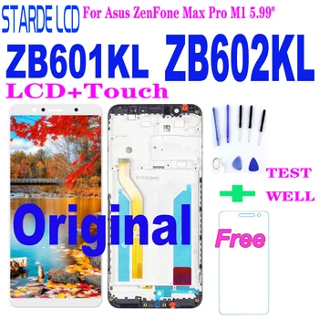 Originálne LCD displej Pre Asus ZenFone Max Pro (M1) ZB601KL ZB602KL LCD Displej Dotykový Panel Digitalizátorom. s montážou Rámu