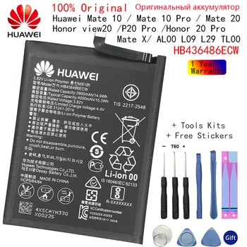 Hua Wei Náhradné Batérie Telefónu HB436486ECW 3900mAh pre Huawei Mate 10 / 10 Pro Mate 20 P20 Pro Česť V20 Originálne Batérie