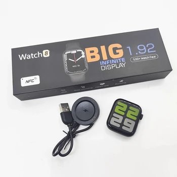 Sledujte 8 m9pro max reloj Smart Hodinky Srdca a Krvný Tlak, Nepremokavé BT Call Android 1.92 palcový NFC Smartwatch