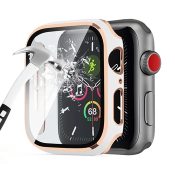 puzdro+fólia pre Apple hodinky 44 mm 40 mm 42mm 38mm iwatch SE/6/5/4/3/2 matný Plastový kryt pevný rám so sklom film Príslušenstvo