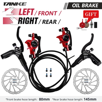 TANKE MTB Bike olej kotúčové brzdy 160mm rotora Strmeň hydraulické calliperplate Prednej Zadnej rukoväti, (a A B-stĺpika, CNC časti bicyklov jazda na bicykli