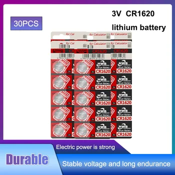 30Pcs/Veľa cr1620 Tlačidlo Bunky Batérie Originálny Produkt Za Eaxell 3V Lítiové Batérie CR 1620 Vhodné Podporuje Hodinky