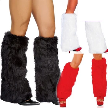 Vianočné Kostýmy Vianočný Večierok Cosplay Príslušenstvo Zimné Móda Farbou Žien Boot Zahŕňa Teplé Chlpaté Umelú Kožušinu Leg Warmers