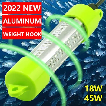Maximálne 45 w 7.5 M LED Rybárske osvetlenie pre Nočný Rybolov Podvodné Ryby Finder Lampa s Klip lístka 5/7.5 m Kábel Prilákať Ryby