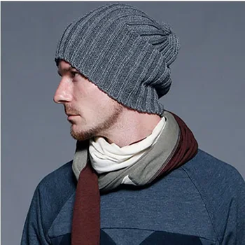 Módne Pletené klobúk muž bary jeseň a v zime pletené klobúk beckham módne muž v zime klobúk módne unisex klobúk