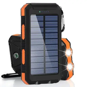 Solar Power Bank 50000mAh Prenosné LED Svetlo Batérie Externý USB Nabíjačka, Cestovná Nepremokavé PowerBank Pre IPhone Xiao Samsung