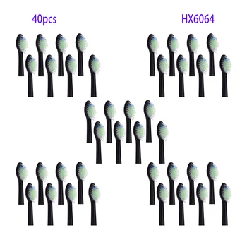 20/40pcs hx6064 sensiflex,Pre HX6064 HX6065 HX6066 HX6072 Elektrické zubné Kefky Náhradné