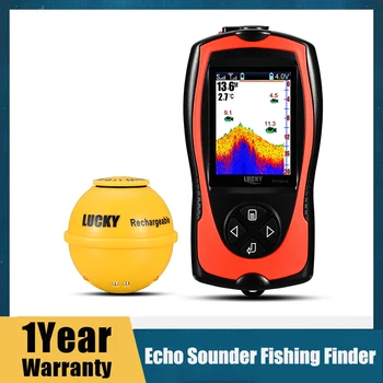 Šťastie Nabíjateľná Bezdrôtový Sonar Ryby Finder pre Rybárske Prenosné Snímače 45M Hĺbka Vody Echo Zdravšie Rybárske Vyhľadávanie