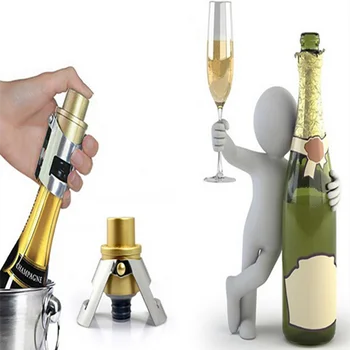 Z Nehrdzavejúcej Ocele Šampanské Víno Fľaša Zátka Prenosné Fóliou Bar Zátka Zátka Na Víno Šumivé Víno, Šampanské Spp Barware Nástroj