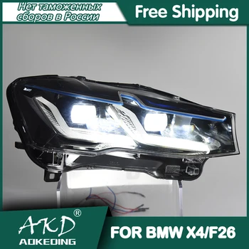 Auto BMW X4 2014-2017 F26 čelová Lampa Led Hmlové Svetlá DRL Deň Beží Light Tuning Auto Príslušenstvo xDrive40d LCI Hlava Svetlá