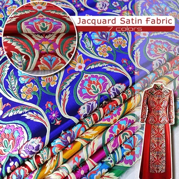 100*70 cm Vintage Textílie Čínsky Štýl, Žakárové Satin Tkaniny Pre Šitie Kimono Cheongsam Šaty Taška Fáze Strany Odev, Textílie