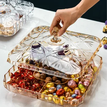 Európska Ovocie Dosky Luxusné Jedlo Ozdoby Plastové Módne Tvorivosti Slúžiace Priestoru S Kryt Candy Boxov Priehľadná