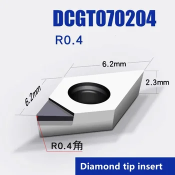 Diamond Dcmt 070204 hliník-cnc vložiť Dcmt11t304 PCD CBN externé karbidu otáčania nástroja sústruh na spracovanie železa z mosadze.