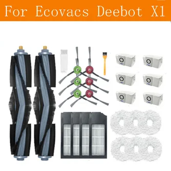 Pre Ecovacs Deebot X1 Vysávač Príslušenstvo Hlavnej Kefka Súprava HEPA Filter'Mop Handričkou Vrecka na Prach Omni Turbo Robot Náhradných Dielov