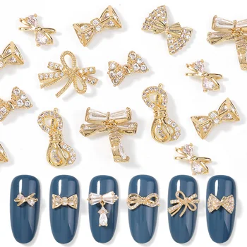 HNIUX 2Pieces 3D Kovov Zirkón Nail Art Šperky Japonci Pearl Prívesok Dekorácie Najvyššej Kvality Crystal Manikúra Diamond Charms