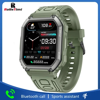2022 Nové Bluetooth Prijatie Hovoru Smart Hodinky Mužov plne Dotykový Vytáčanie Hovoru Fitness Tracker Vodotesný IP67 zelená Smartwatch pre xiao