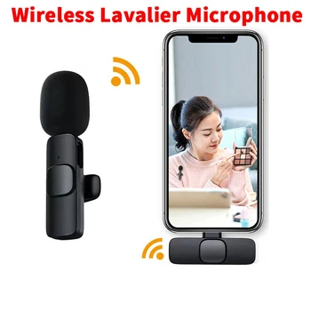 Bezdrôtové Lavalier Mikrofón Prenosné Audio Nahrávanie Videa Mic Pre IPhone, Android Live Hry Mobilný Telefón