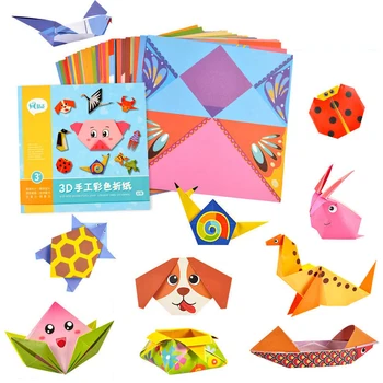 54Pages 3D Origami Papier DIY Deti Plavidlá, Hračky, Kreslené Zvierat Remeselníci Paper Art Montessori Vzdelávania, Vzdelávacie Hračky pre Deti,