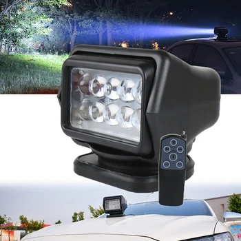 360 Stupeň Diaľkové Ovládanie 7inch LED Reflektor 50W Otočiť Pozornosti Svetlo Pre Vozidlo Mimo Cesty, SUV Loď Morských Jazdy Svetlo