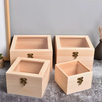 Drevené Úložný Box Domov Organizátor Handmade Darčeky Remeslá Box Šperky Prípade Drevené Skladovanie Prípade KUTILOV, remeselníkov Boxs