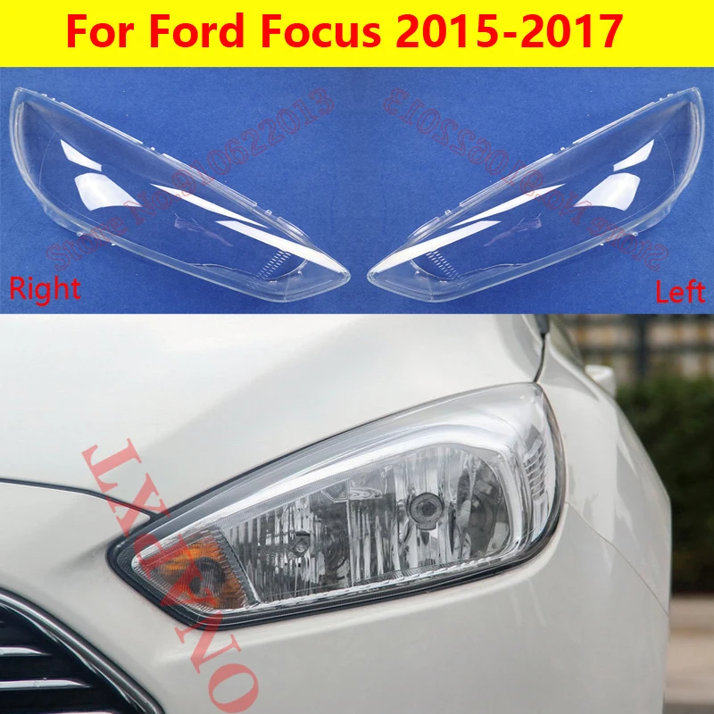 Auto Svetlo Čiapky Transparentné Lampshades Lampa Shell Predné Objektív Svetlometov Svetlomety Kryt Pre Ford Focus 2015-2017 Obrázok 0