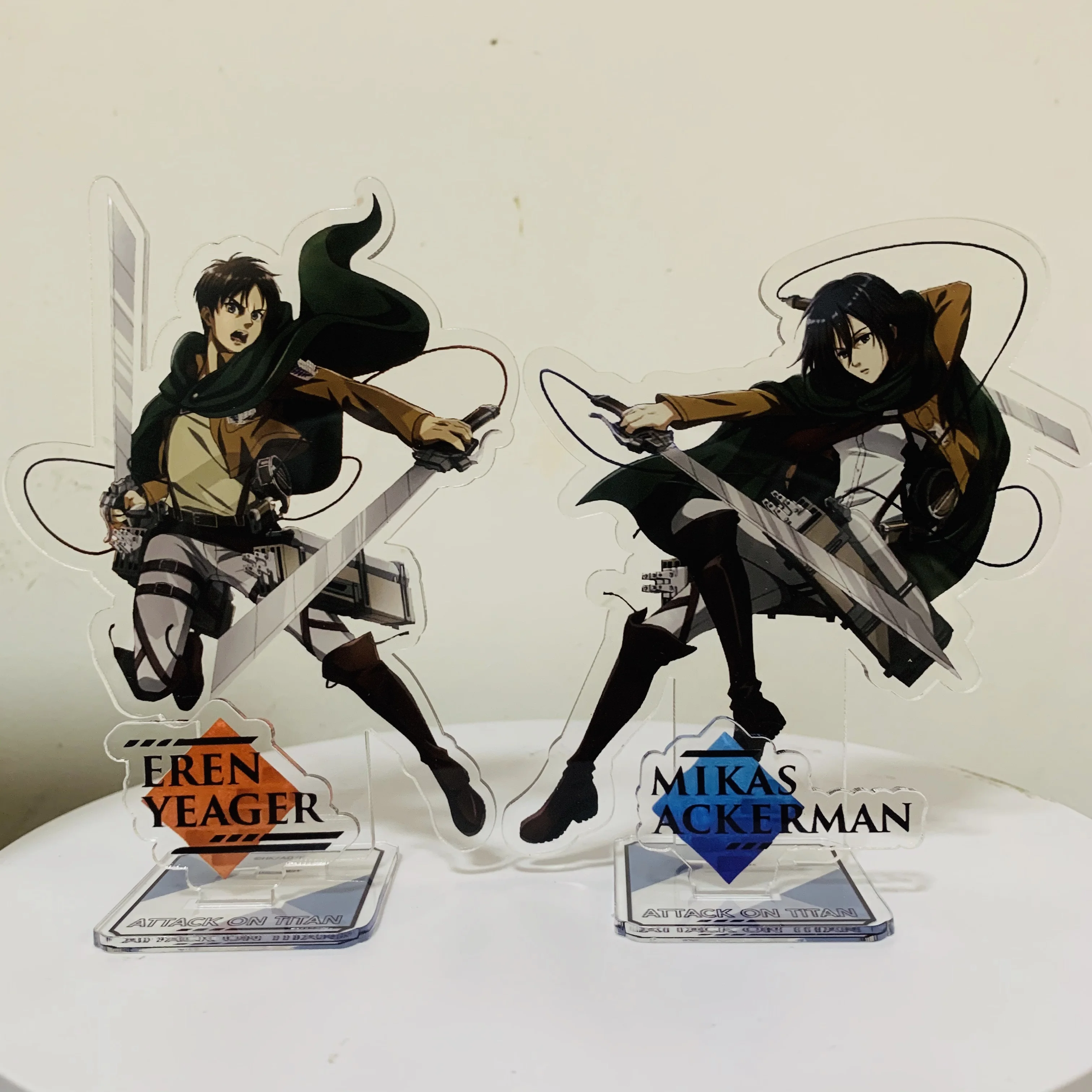 Útok Na Titan Anime Obrázok Eren Jaeger Mikasa·Ackermana Levi·Ackermana Cosplay Akrylový Stojan Model Ploche Dekorácie Fanúšikov Hračky Obrázok 0