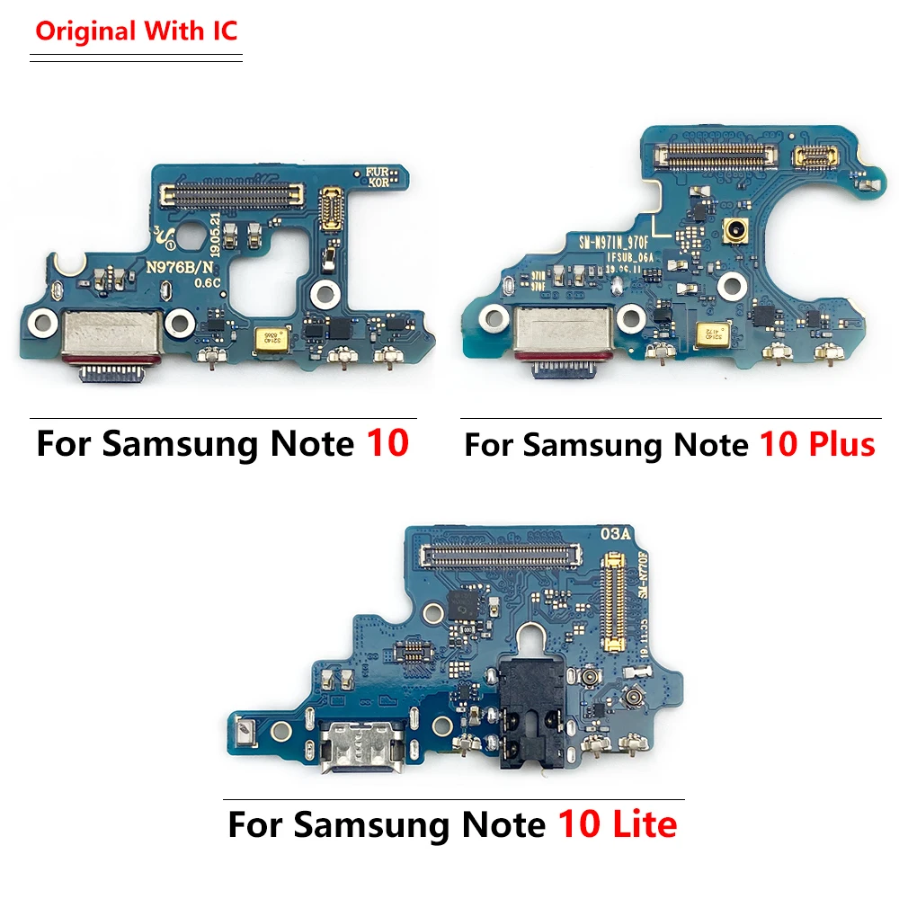 Originál Nabíjačku USB Nabíjací Port Flex Kábel Dosky S Mic Pre Samsung Poznámku 10 Lite N770F Poznámka 10 Plus N976B N970F Obrázok 1