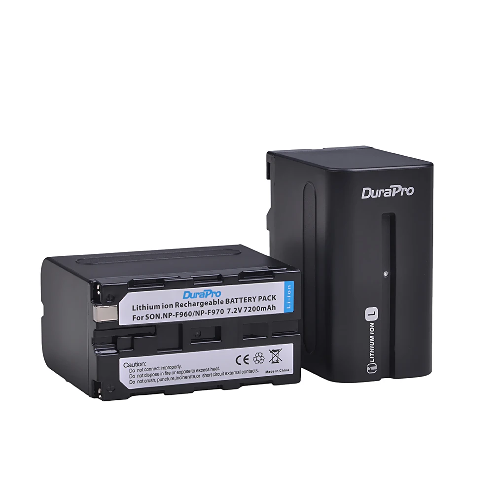 DuraPro 4pc 7200mAh NP-F960 NP-F970 Batérie +Nové LED USB Duálna Nabíjačka pre SONY NP F950 F330 F550 F570 F750 F770 MC1500C 190P Obrázok 1