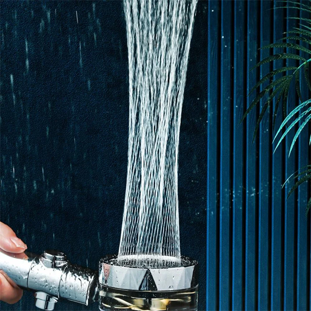 Silný Hermetizácie postrekovačom Sprcha Hlavu Úsporu Vody, Prietok 360 Stupňov Otáčanie S Malým Ventilátorom, ABS Kúpeľňových Doplnkov Obrázok 1