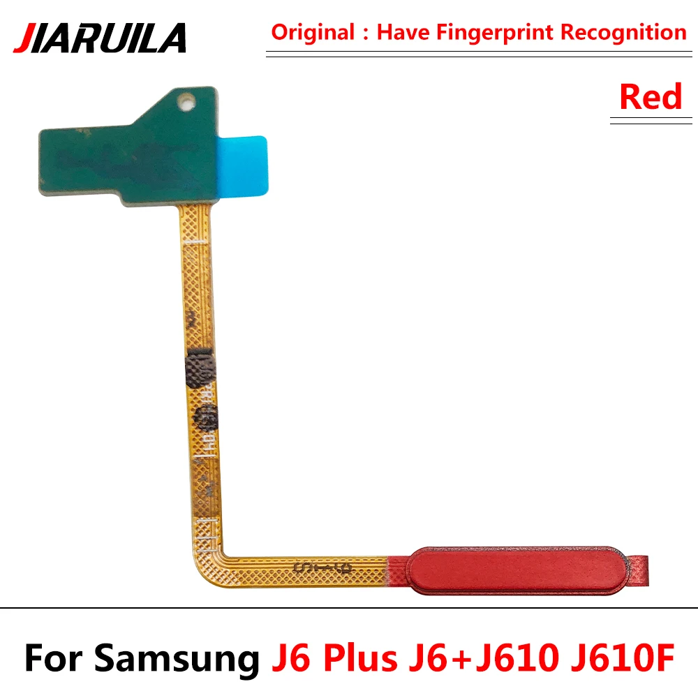 10Pcs，Dotyk ID Fingerprint Sensor Power Prepínač NA VYPNUTIE Strane Home Menu Tlačidlo Tlačidlo Flex Kábel Pre Samsung J6 Plus J6 + J610 J610F Obrázok 1