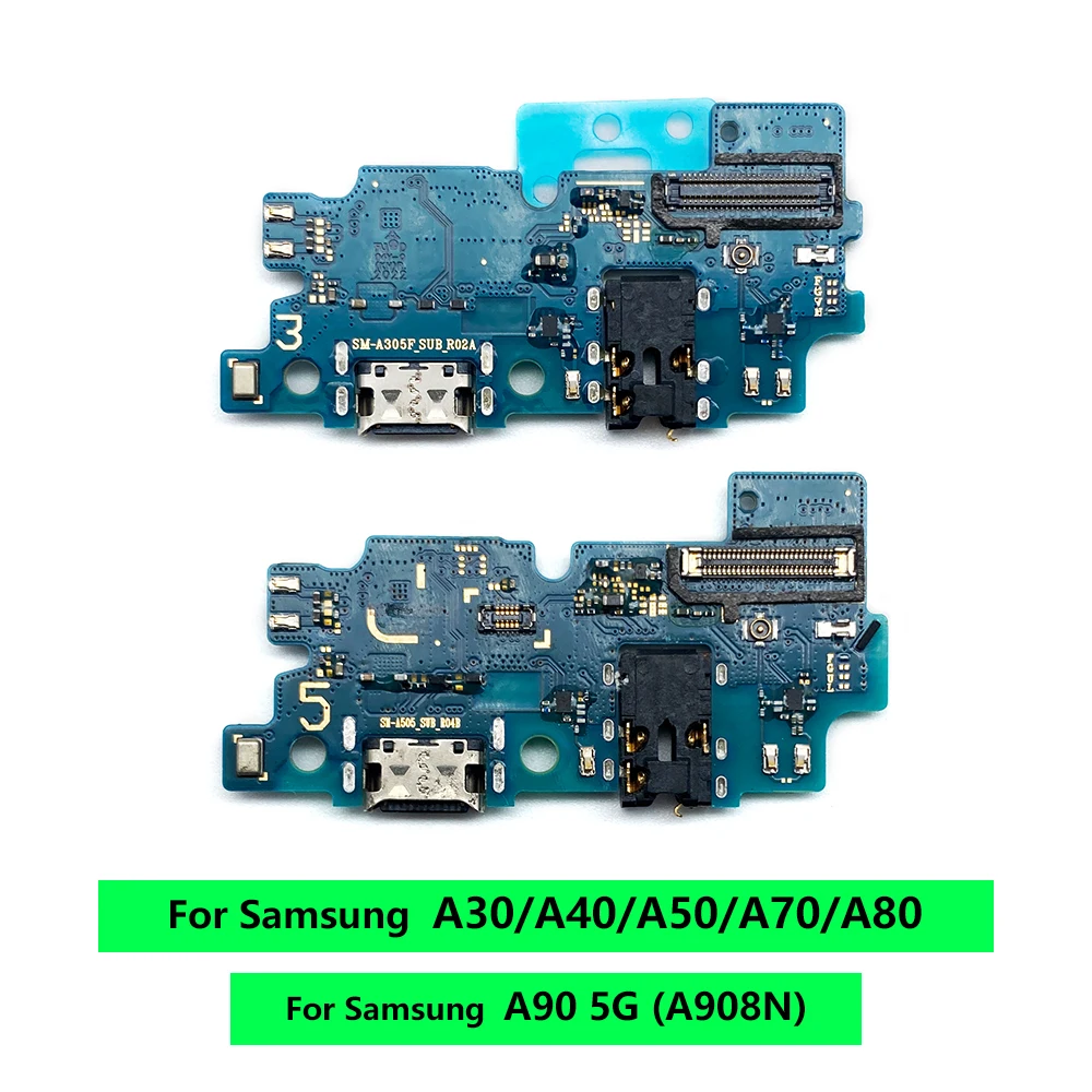 100% Originálne Pre Samsung A10 A20 A30 A40 A50 A70 A80 A90 5G Nabíjačku USB Nabíjací Port Dock Konektor Konektor pre Mikrofón Rada Flex Obrázok 1