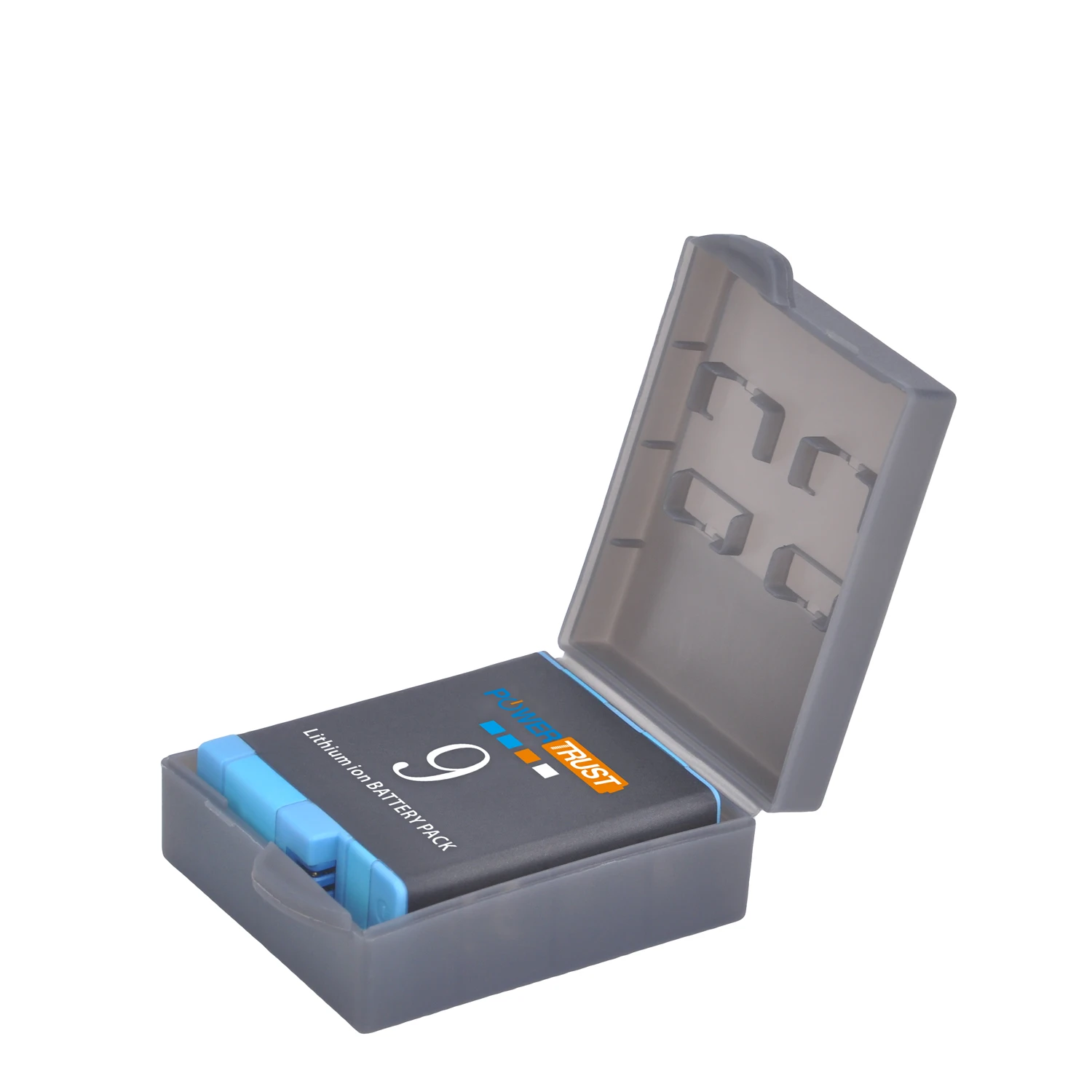 PowerTrust 6Pcs Batérie Ochrany Box Úložný Box puzdro pre GoPro Hero 9 Fotoaparát Batérie Čierny Obrázok 1