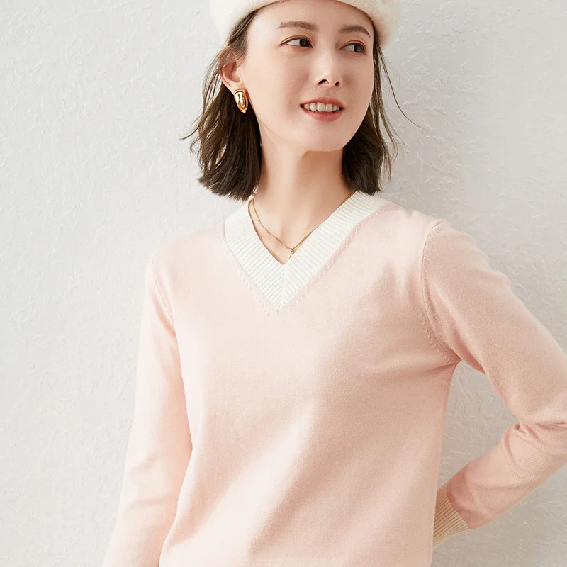 2021 módne sveter Pulóver tvaru ženského cashmere sveter bežné pletený pulóver ženy's sveter top jeseň a v zime Obrázok 1