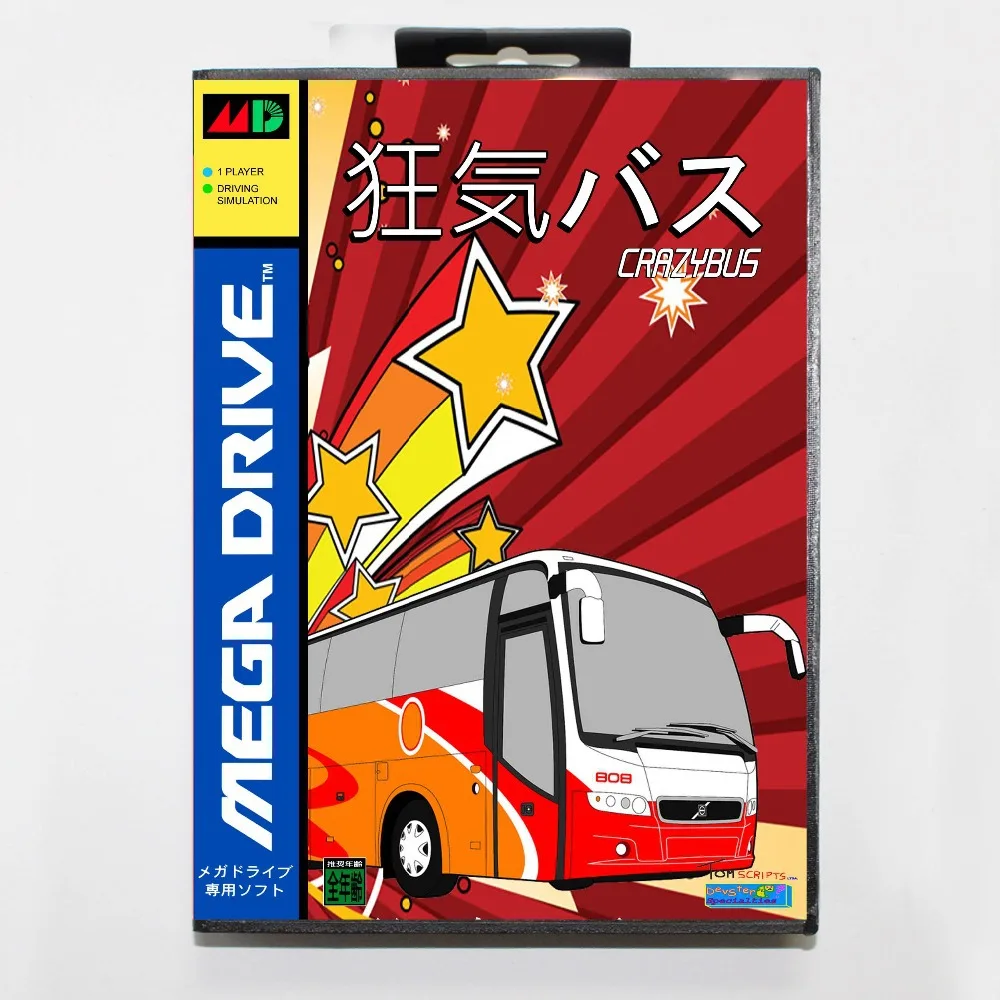 Blázon Bus 16 bit MD Hra Karty S Retail Box Pre Sega Megadrive/Genesis Obrázok 1