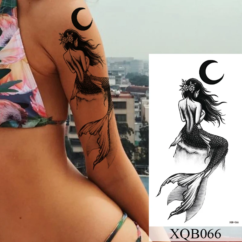 Dočasné Tetovanie Nálepky Vlk Kvety Flash Nepremokavé Tetovanie Had, Drak Body Art Rameno Falošné Tetovanie Ženy Muži Obrázok 2