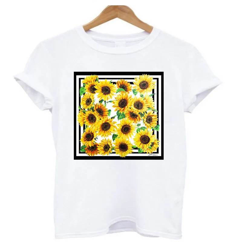 Slnečnica Patch Tepelnej Nálepky na Oblečenie T-Shirts Diy Krásny Kvet Žehlička na Transfery na Oblečenie Thermoadhesive Záplaty Obrázok 2