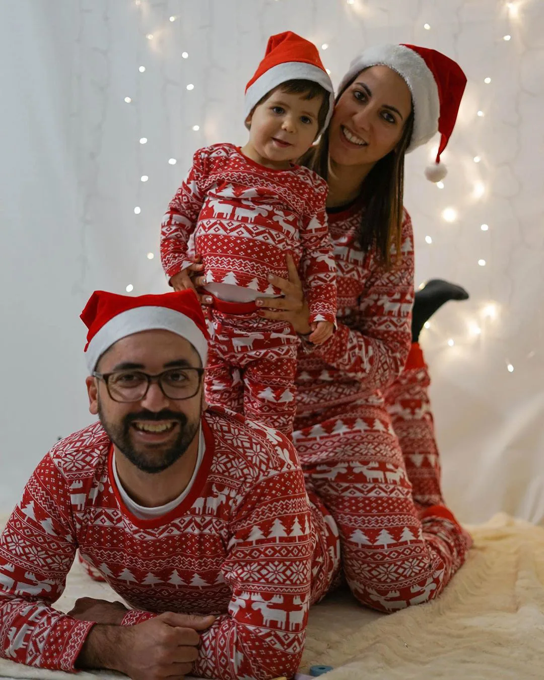 Vianočné Rodič-dieťa Oblečenie Vianočné Tlač Nový Rodič-dieťa, oblečenie pre voľný čas Pyžamo Nastaviť Obrázok 2
