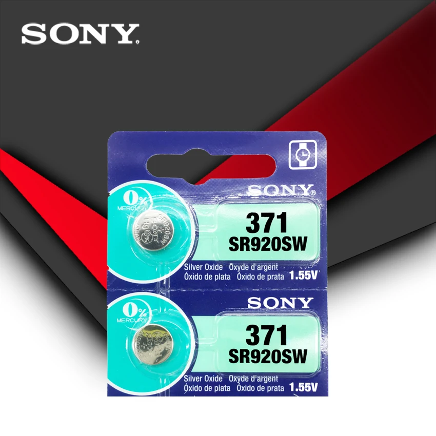 10pc Sony 100% Originálne 371 SR920SW 920 1.55 V Pozerať Batéria SR920SW 371 Tlačidlo okrúhlu VYROBENÉ V JAPONSKU Obrázok 2