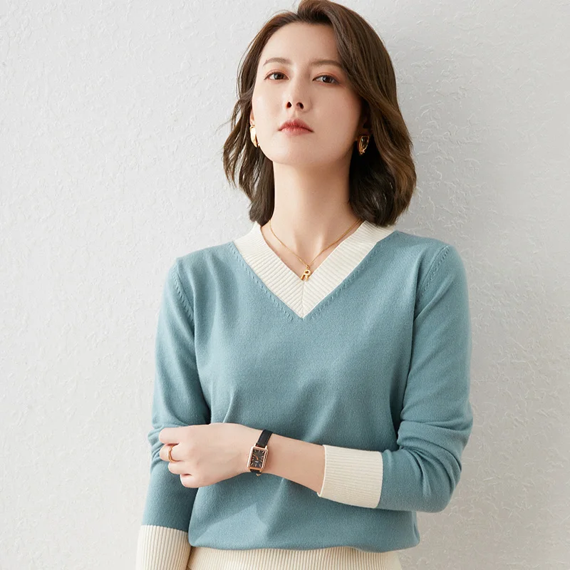 2021 módne sveter Pulóver tvaru ženského cashmere sveter bežné pletený pulóver ženy's sveter top jeseň a v zime Obrázok 2