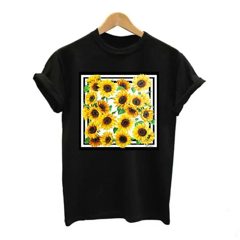 Slnečnica Patch Tepelnej Nálepky na Oblečenie T-Shirts Diy Krásny Kvet Žehlička na Transfery na Oblečenie Thermoadhesive Záplaty Obrázok 3
