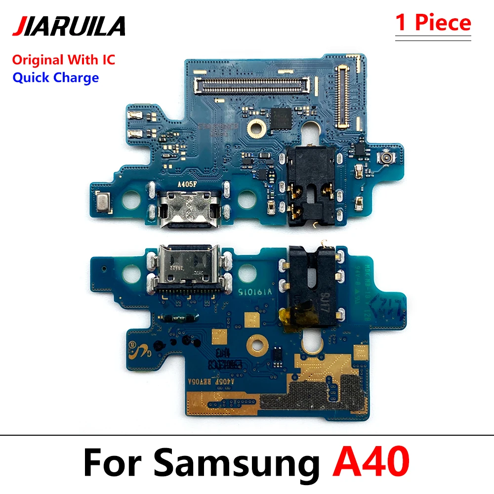 100% Originálne Pre Samsung A10 A20 A30 A40 A50 A70 A80 A90 5G Nabíjačku USB Nabíjací Port Dock Konektor Konektor pre Mikrofón Rada Flex Obrázok 3