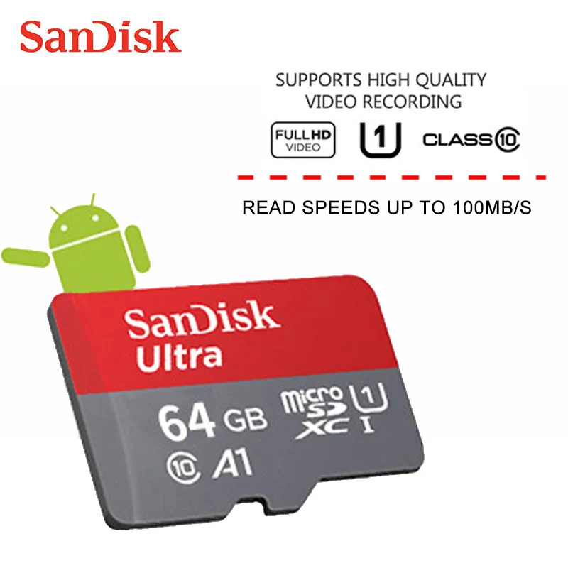 100% Originálne pamäťová karta SanDisk A1 128 GB micro SD Karta 16gb 32gb 64gb class 10 UHS-I, pamäťové flash TF KARTA 256 GB microsd Obrázok 4
