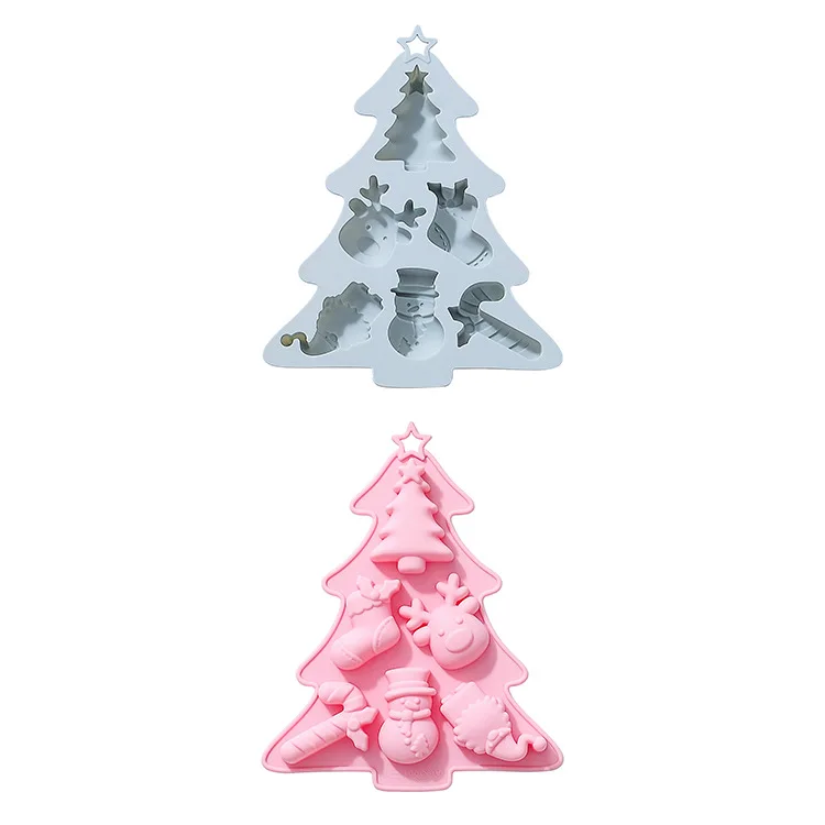 Vianočný Stromček Vzor Elk Ponožky, Silikónové Formy Cookie Čokoládová Torta Formy DIY Vianočný Dezert Dekorácie Nástroje Pečenie Príslušenstvo Obrázok 4