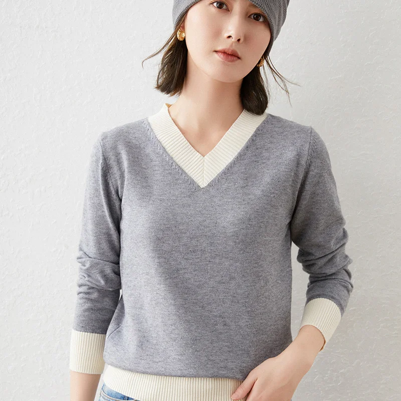 2021 módne sveter Pulóver tvaru ženského cashmere sveter bežné pletený pulóver ženy's sveter top jeseň a v zime Obrázok 4