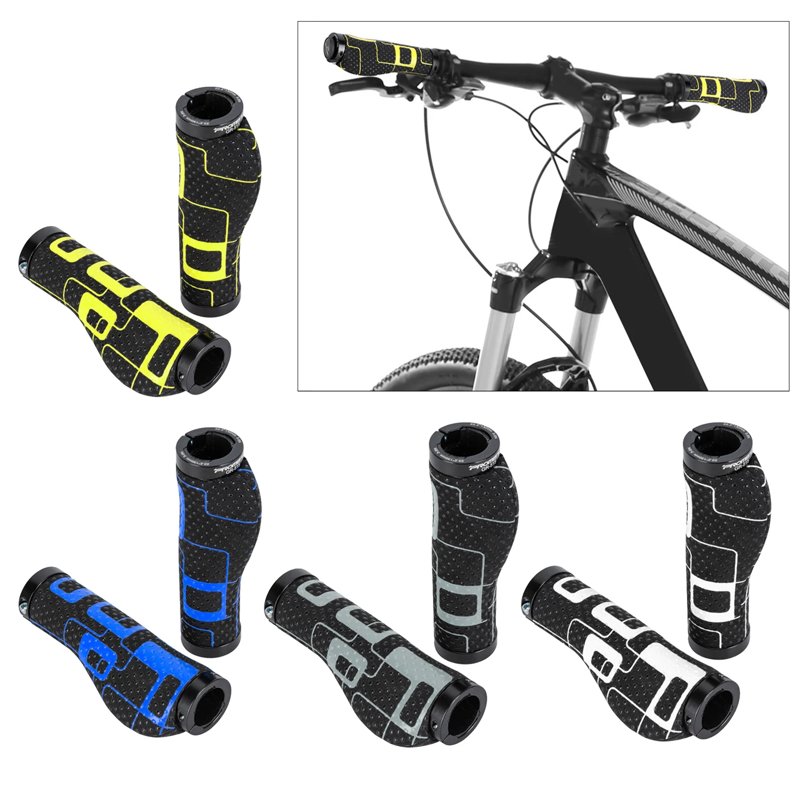 1 pár silikónový protišmykový bicyklov, rukoväte Pohodlné riadidlá sú špeciálne navrhnuté pre horský bicykel na koni Obrázok 5