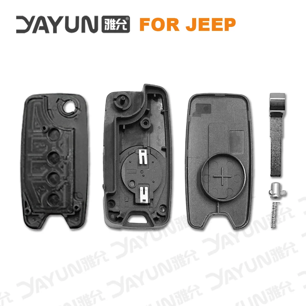 YAYUN 2+1 Tlačidlá Pre Jeep Renegade 2015/6/7/8 Flip Diaľkové Kľúča Vozidla púzdro S Uncut SIP22 Náhradné Žiletky S Logom 4A Obrázok 5