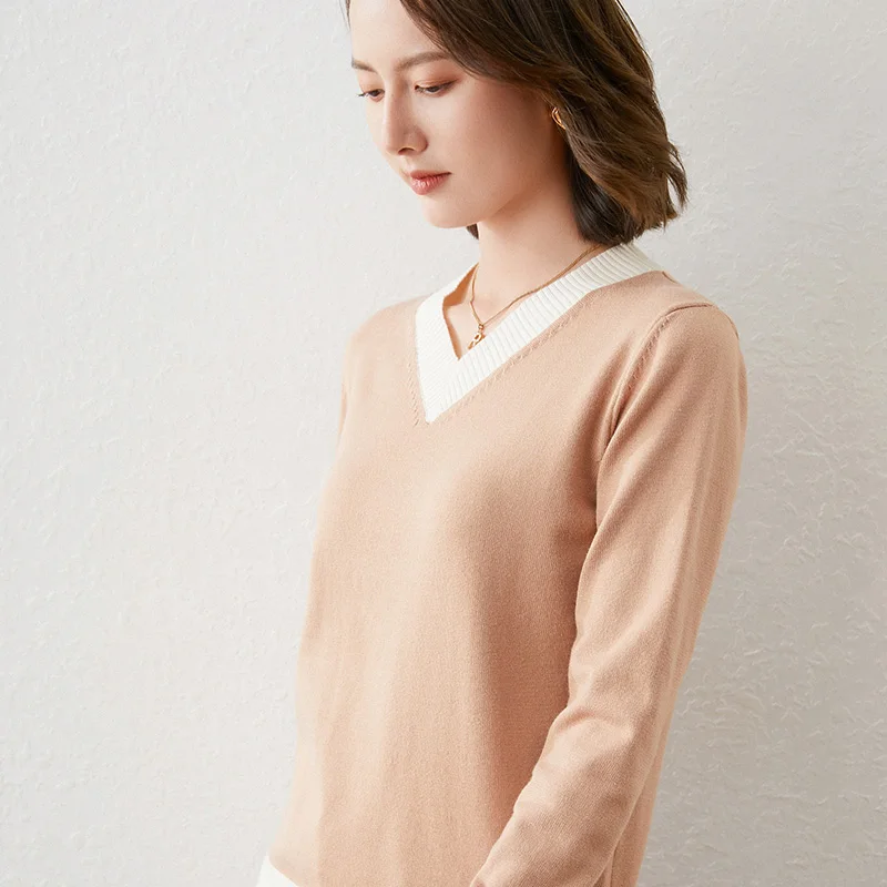 2021 módne sveter Pulóver tvaru ženského cashmere sveter bežné pletený pulóver ženy's sveter top jeseň a v zime Obrázok 5