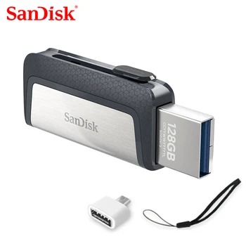 100%SanDisk usb 128GB SDDDC2 Extrémne vysokú rýchlosť, Typ-C USB3.1 32gDual OTG USB Flash Disk 64 GB Pero, Disky 256 GB 150M/S PenDrives