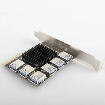 PCI Express Stúpačky Karty PCI-E 4X 1 až 6 USB 3.0 Adapter 4 / 6 Port Stúpačky Násobiteľ Karta Rozširujúca Karta Adaptéra pre Win Linux